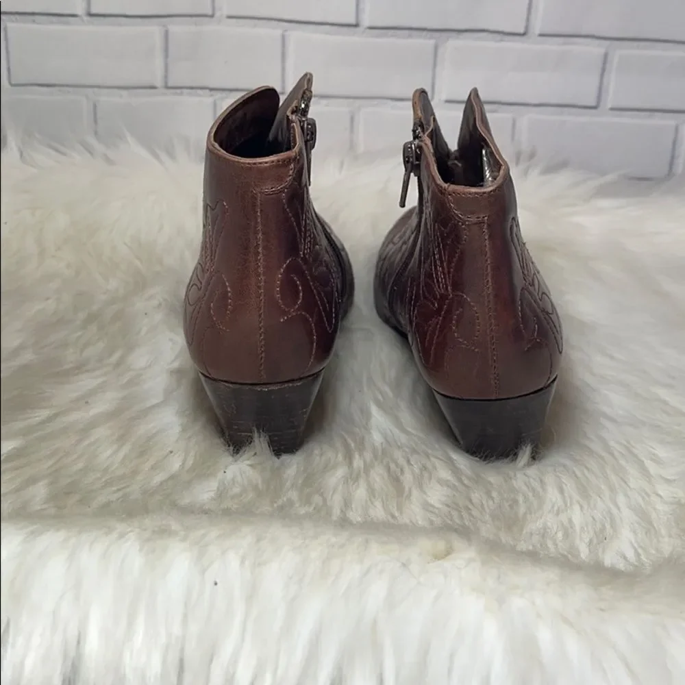 Pikolinos Olmo Brown Quilted Leather Booties Sz 39‎